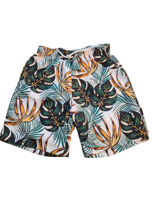 White hawaiian swim pants