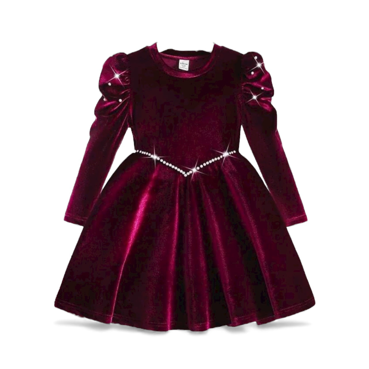 Burgundy girls dress