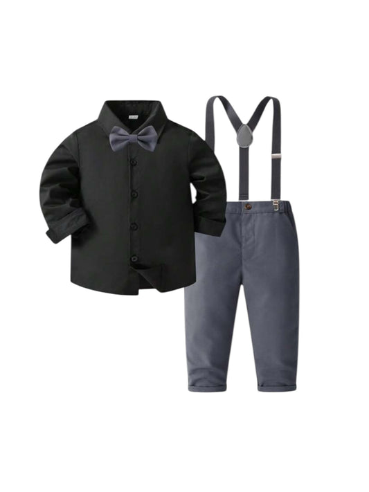Black and grey boys formal suit 2k5