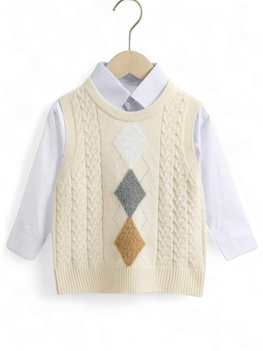 Diamond sweater boy Vest