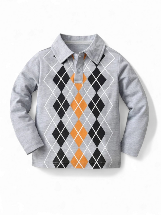 Boy Dimond gray long sleeve sweater shirt
