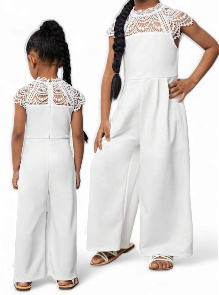Girl white romper (long)
