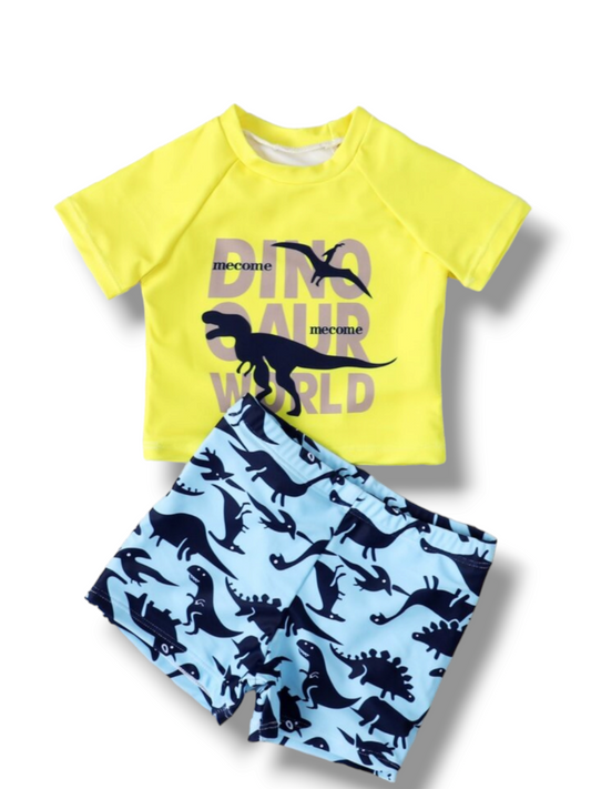Dinosaur world baby swimsuit