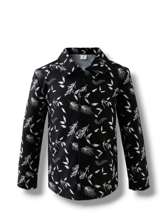 Long sleeve leaf print Boys shirt