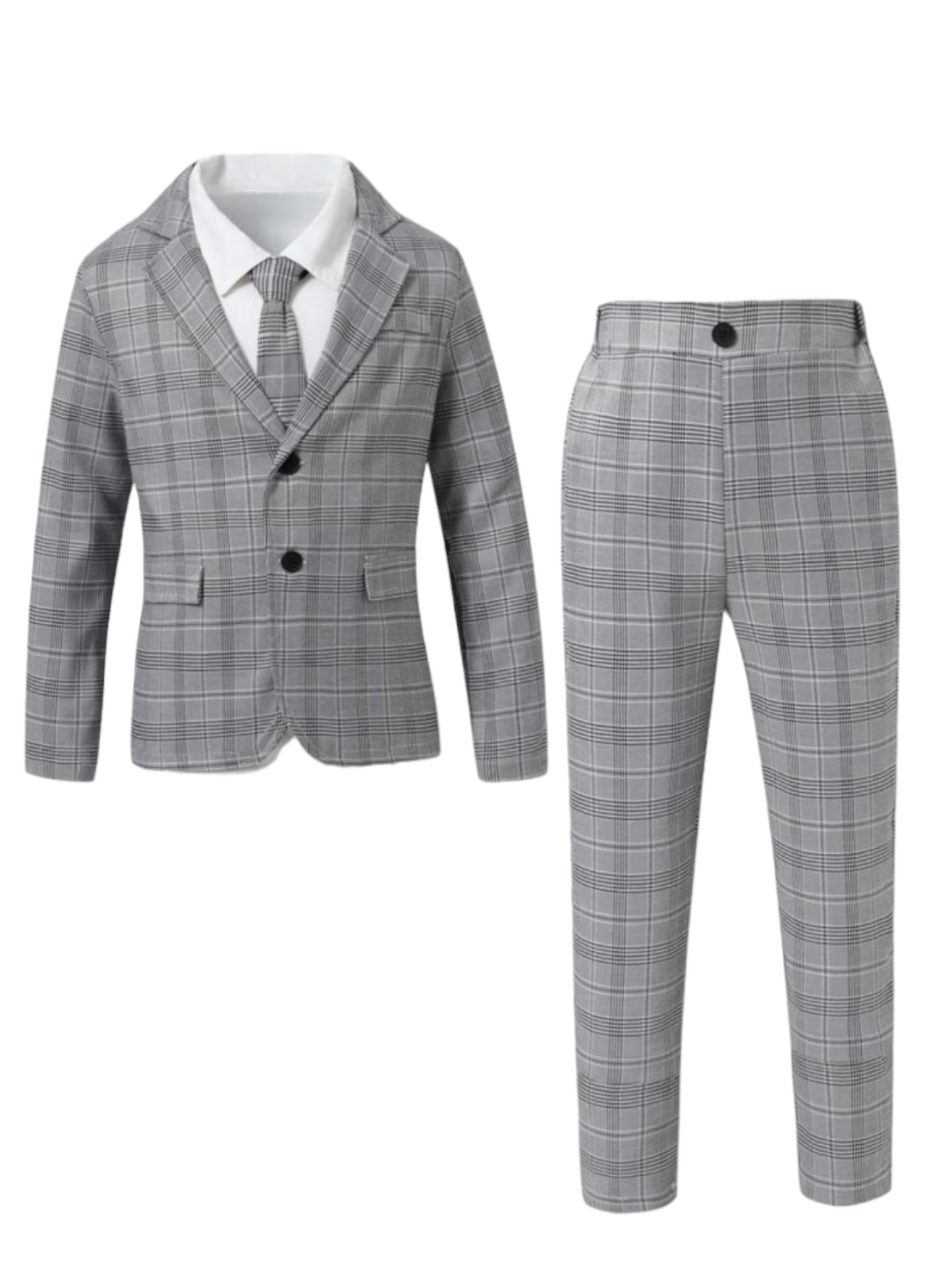 Formal boy gray set with necktie