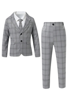 Formal boy gray set with necktie
