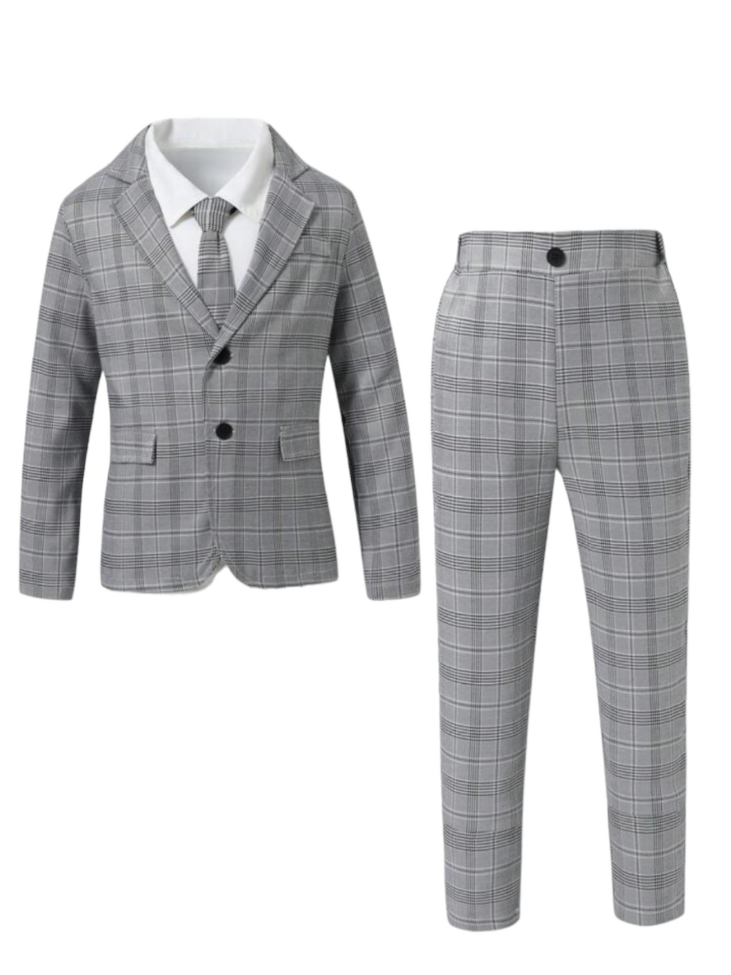 Formal boy gray set with necktie