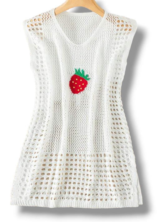 Crochet girl cover up dress
