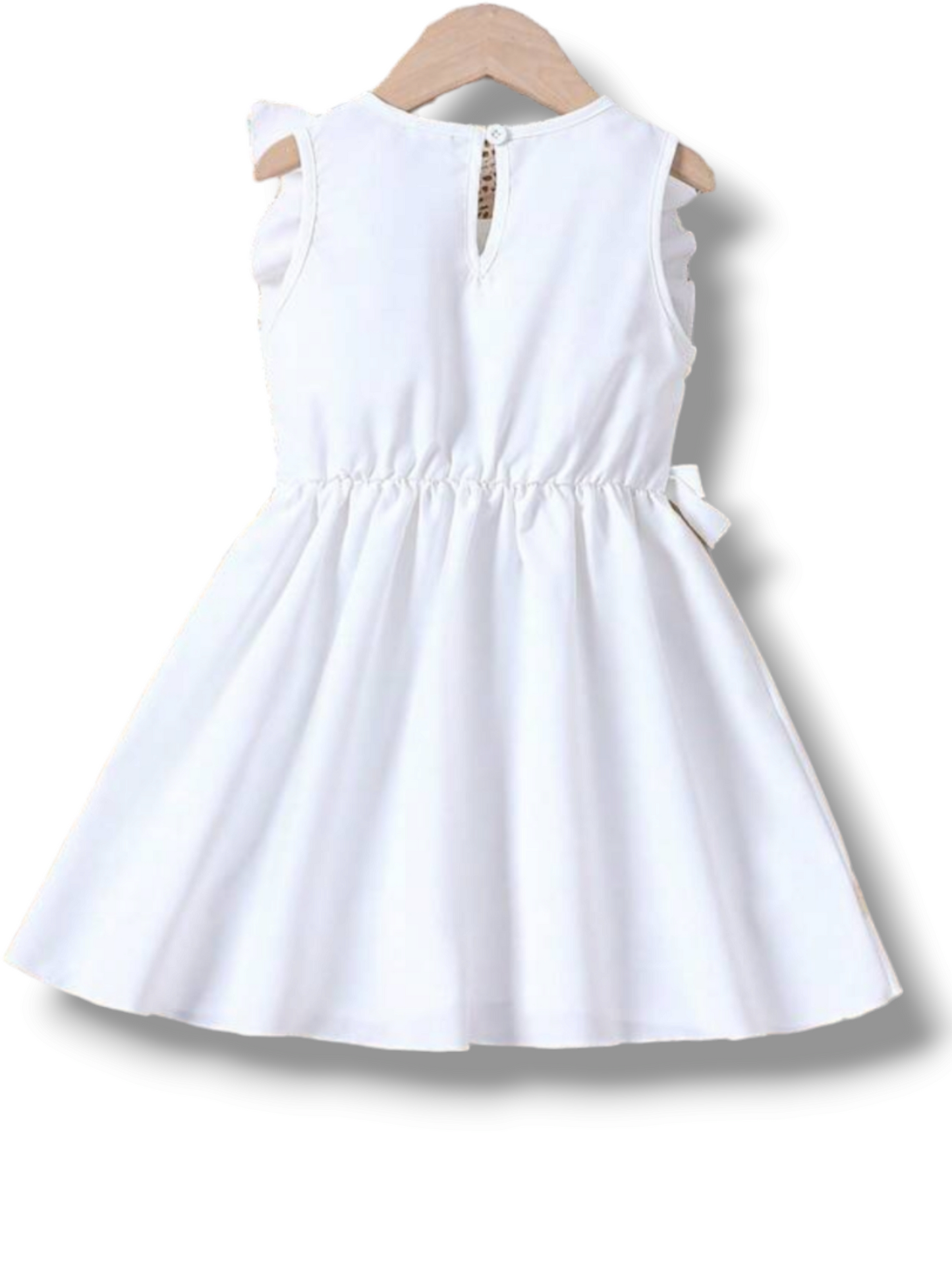 white bohemian girl dress