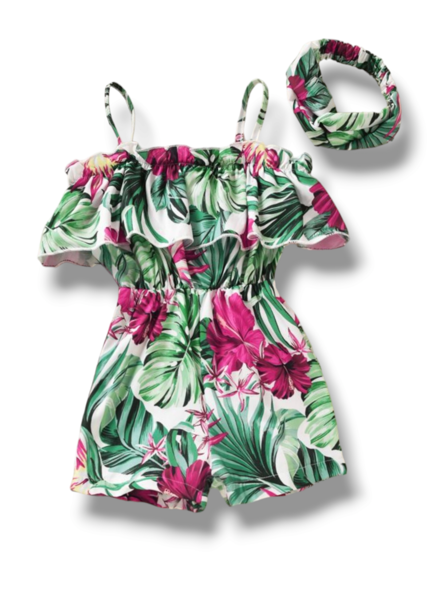 Rose print rumper