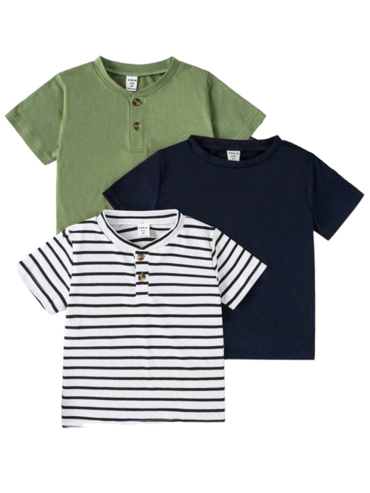 Boy shirt stiles print 3pc