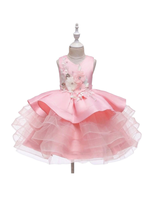 Pink Ballroom girls formal dress
