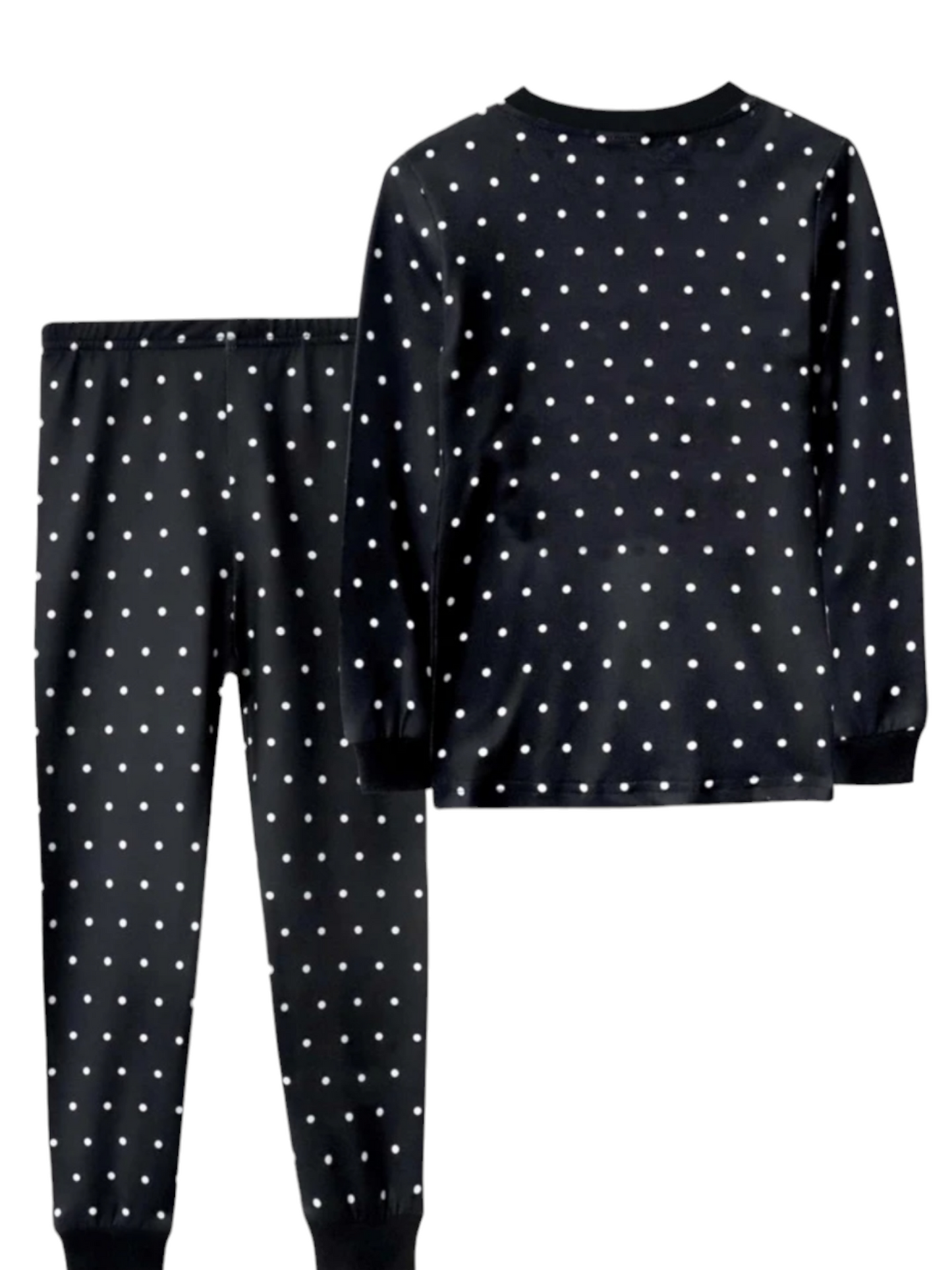 Rise and shine polkadot girl pjs set