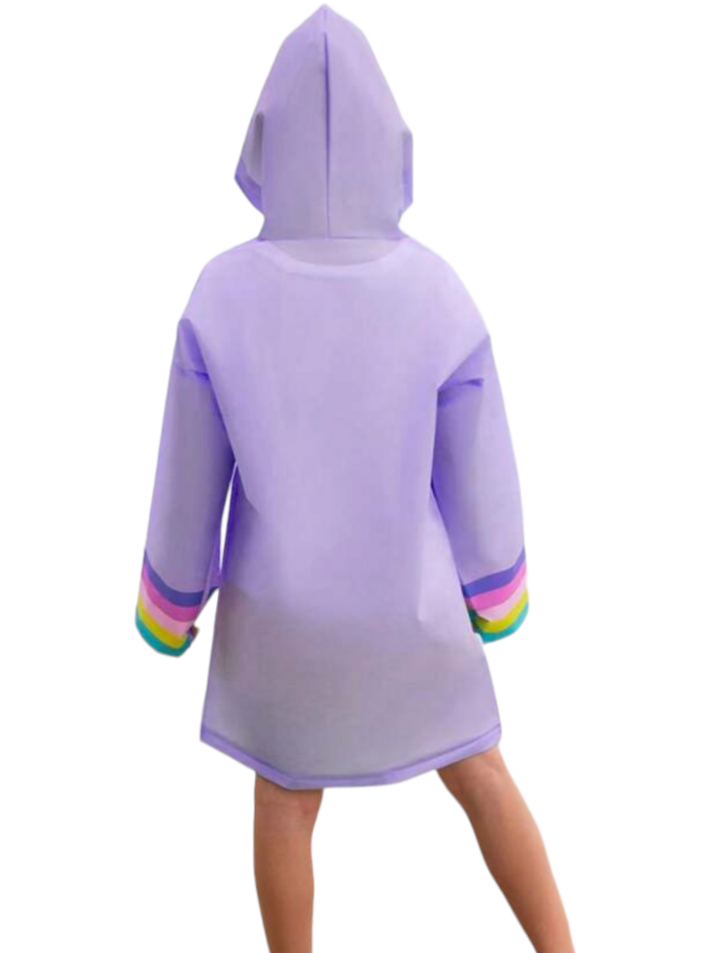Girl purple unicorn raincoat