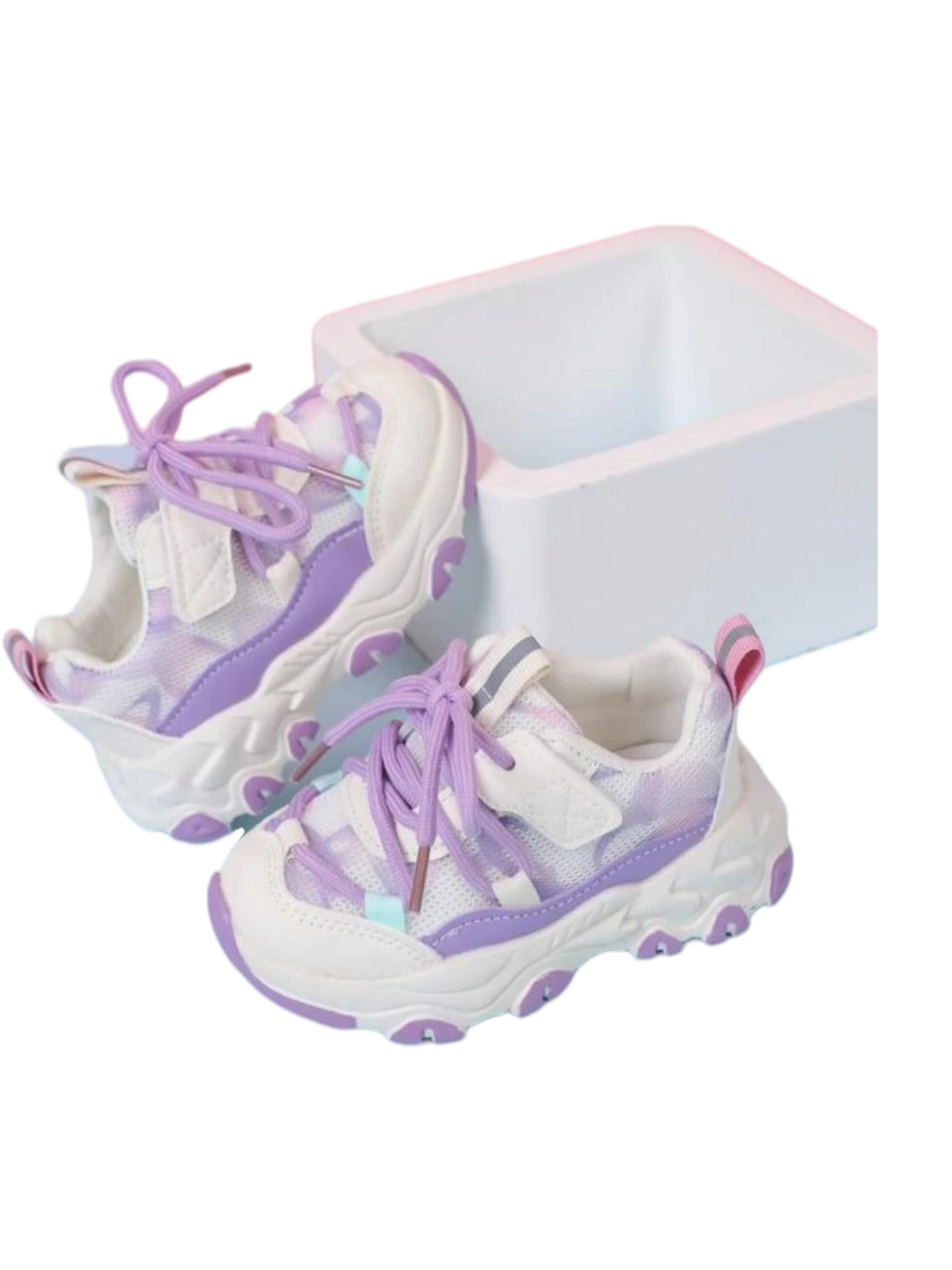 Toddler purple & white sneakers