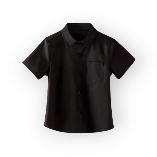 Boy black short sleeve shirt