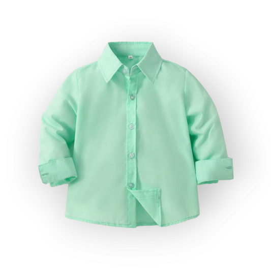 Boy long sleeve mint green shirt