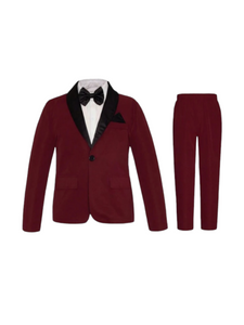 Burgundy boy formal set