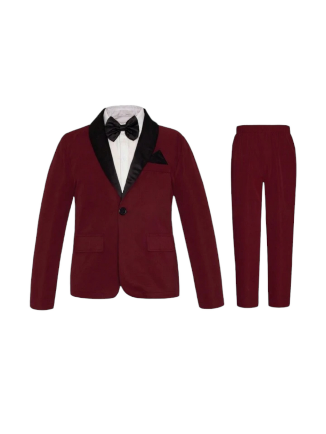 Burgundy boy formal set