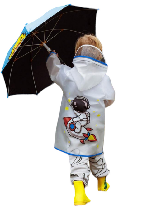 Boy space jam rain coat