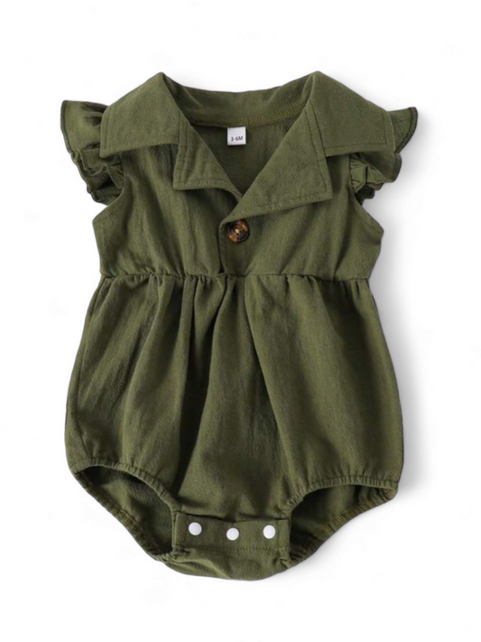 Baby romper army green