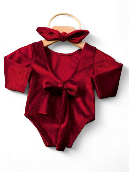 Velvet dress romper