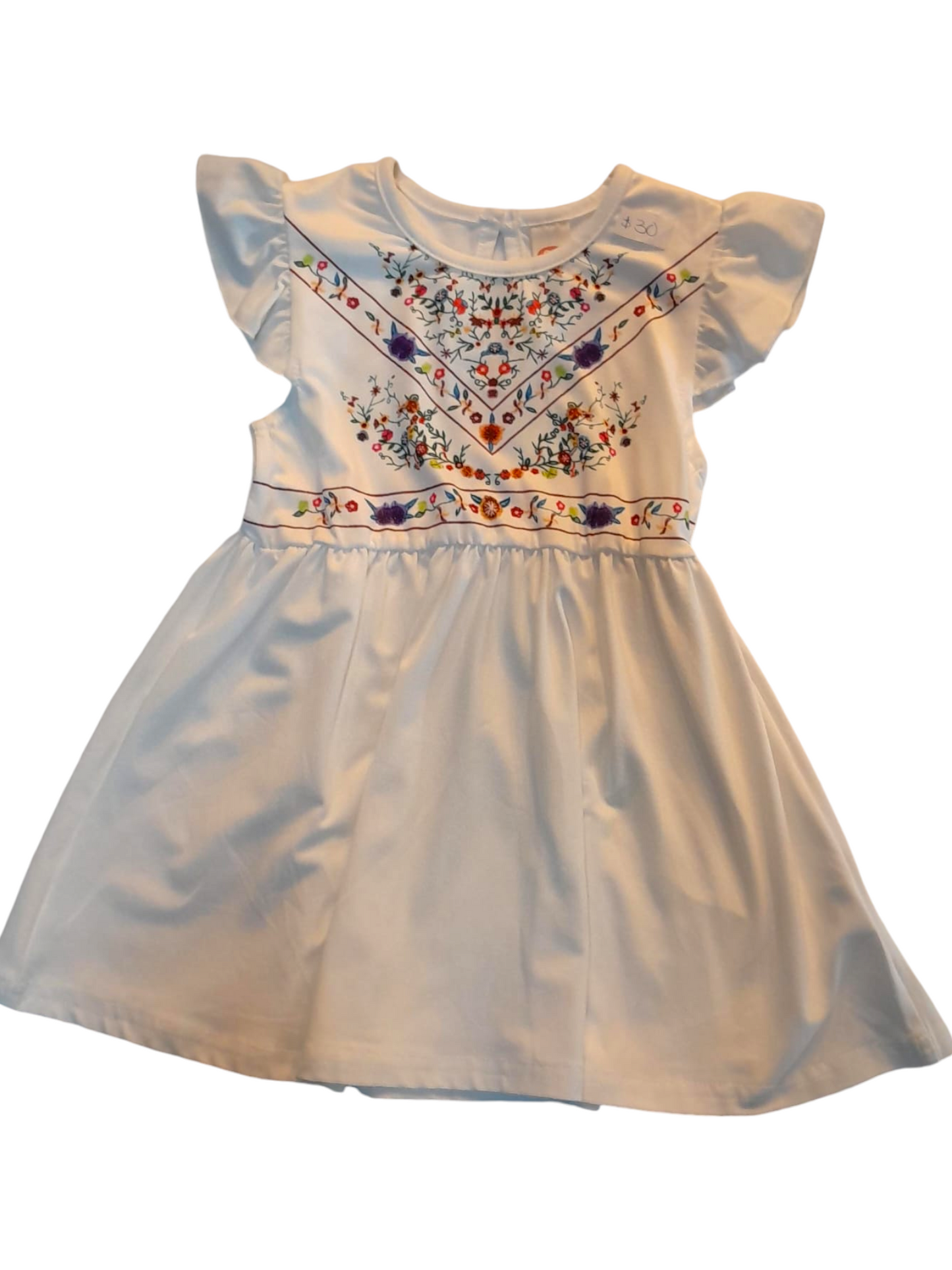 Bohemian white baby dress
