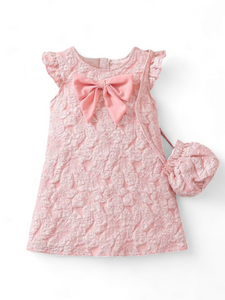 Toddler baby dress with purse