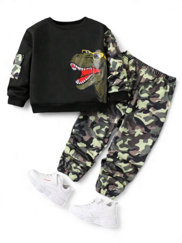 dino print set boys set sweats