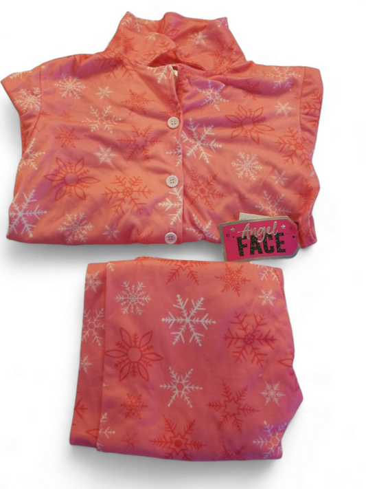 Angel face long sleeve snow flakes pj