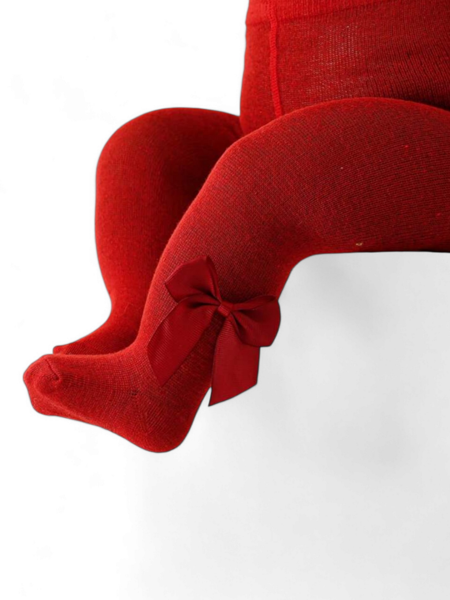 Red baby stockings ankle bow