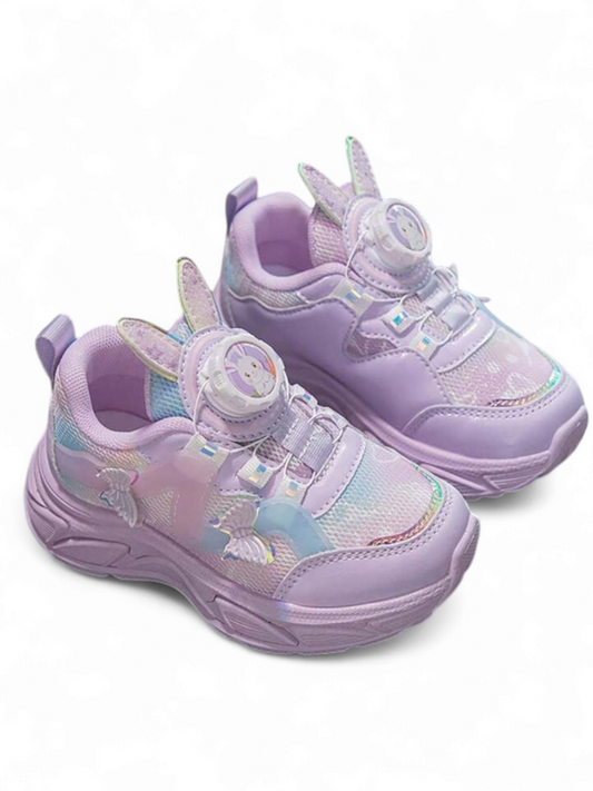 Girl purple bunny sneakers