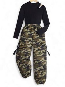 Teen girl camouflage set