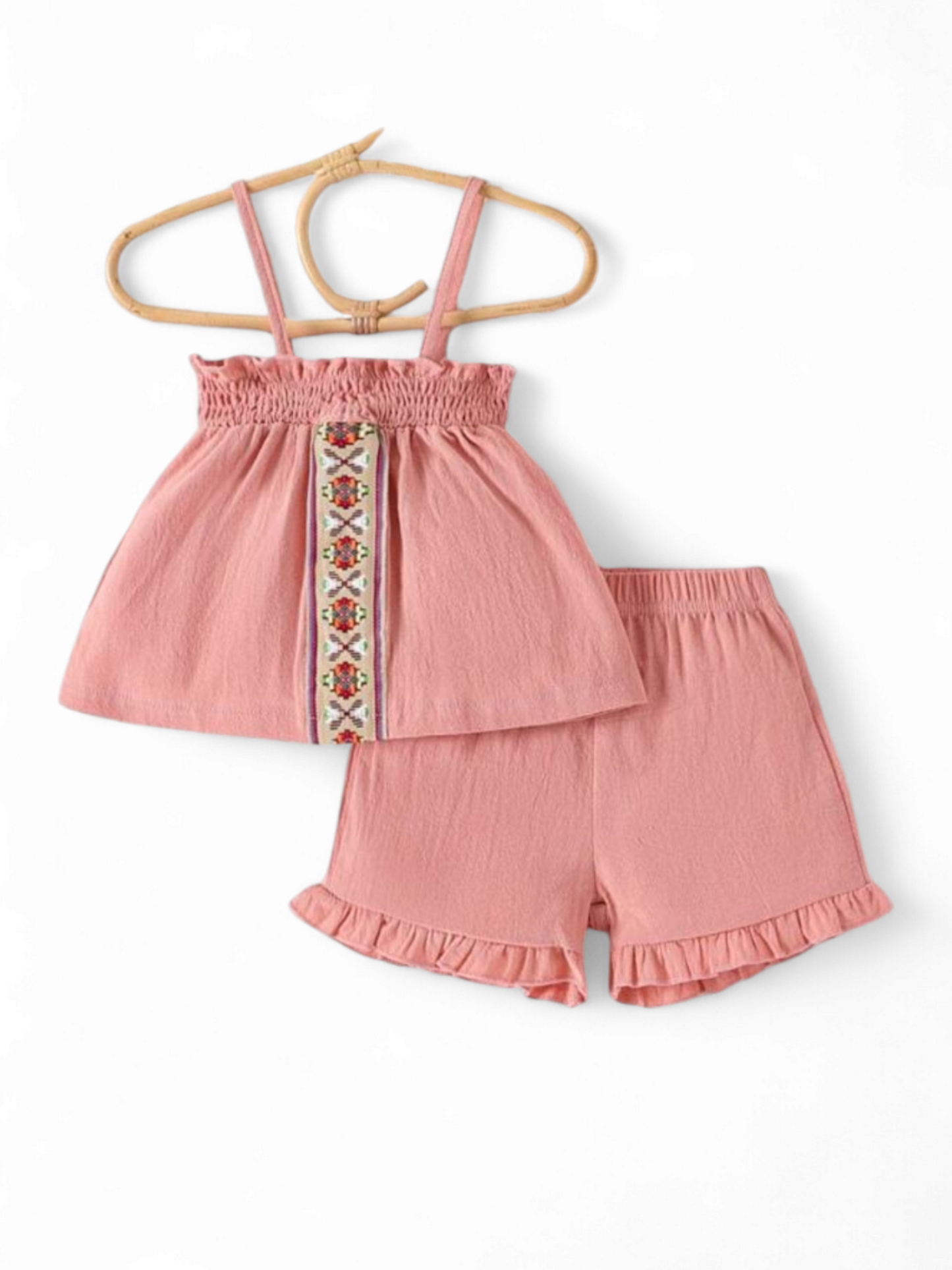 Pink bohemian  baby set