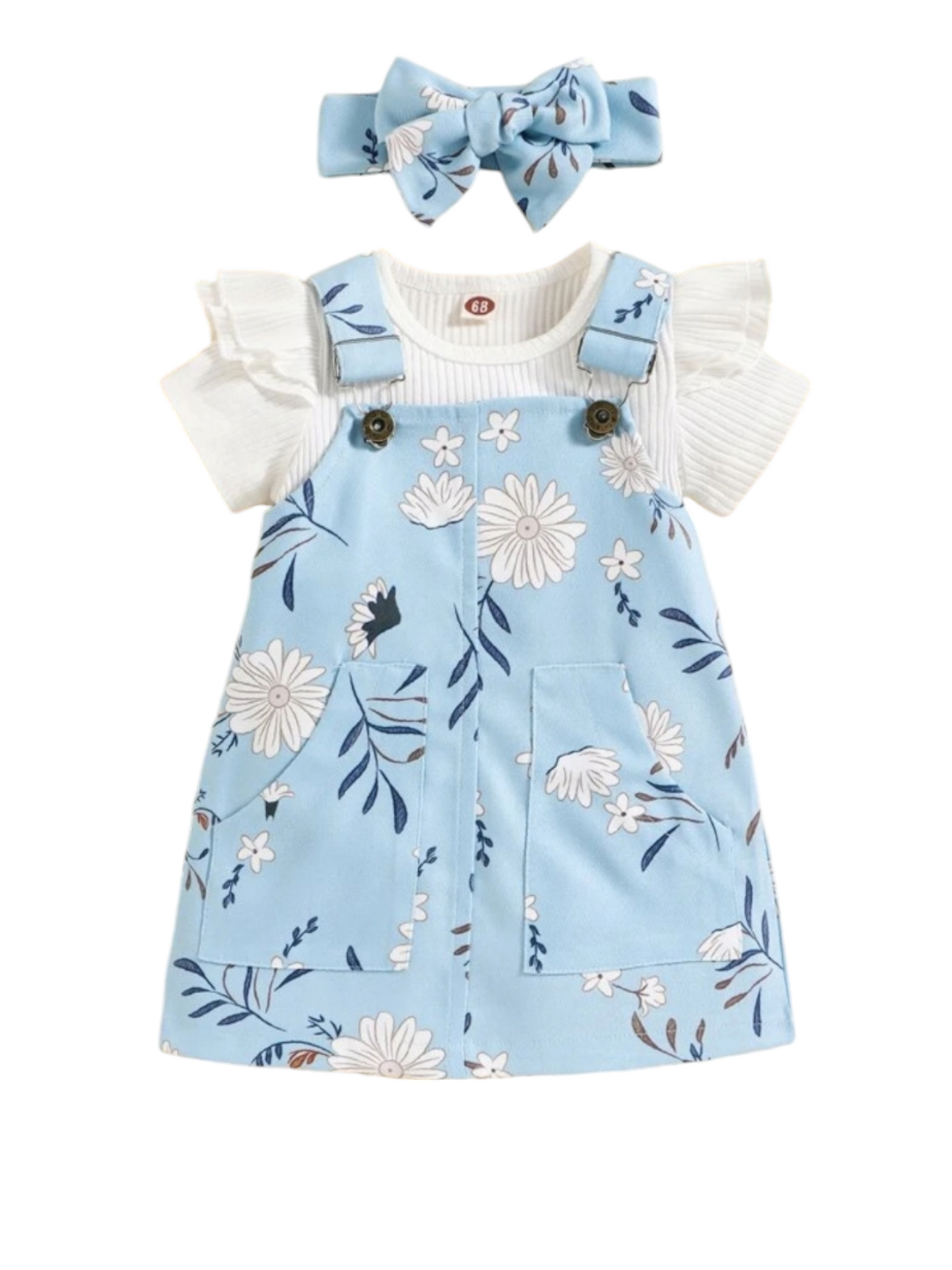 Blue jumper set with headband baby set