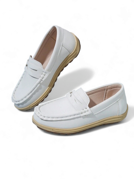White boy loafer