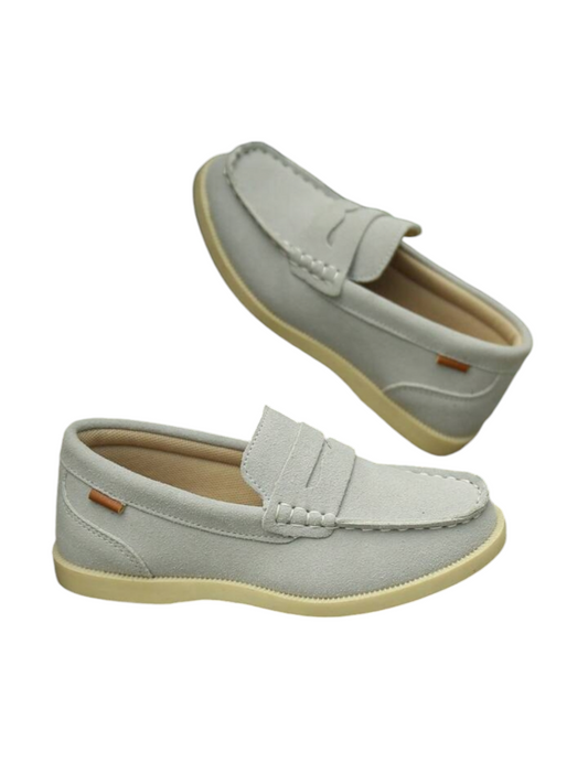 Grey boy loafer