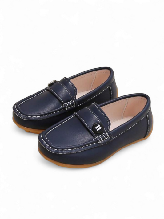Navy blue boy loafer