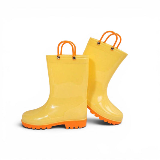 Yellow rain boots