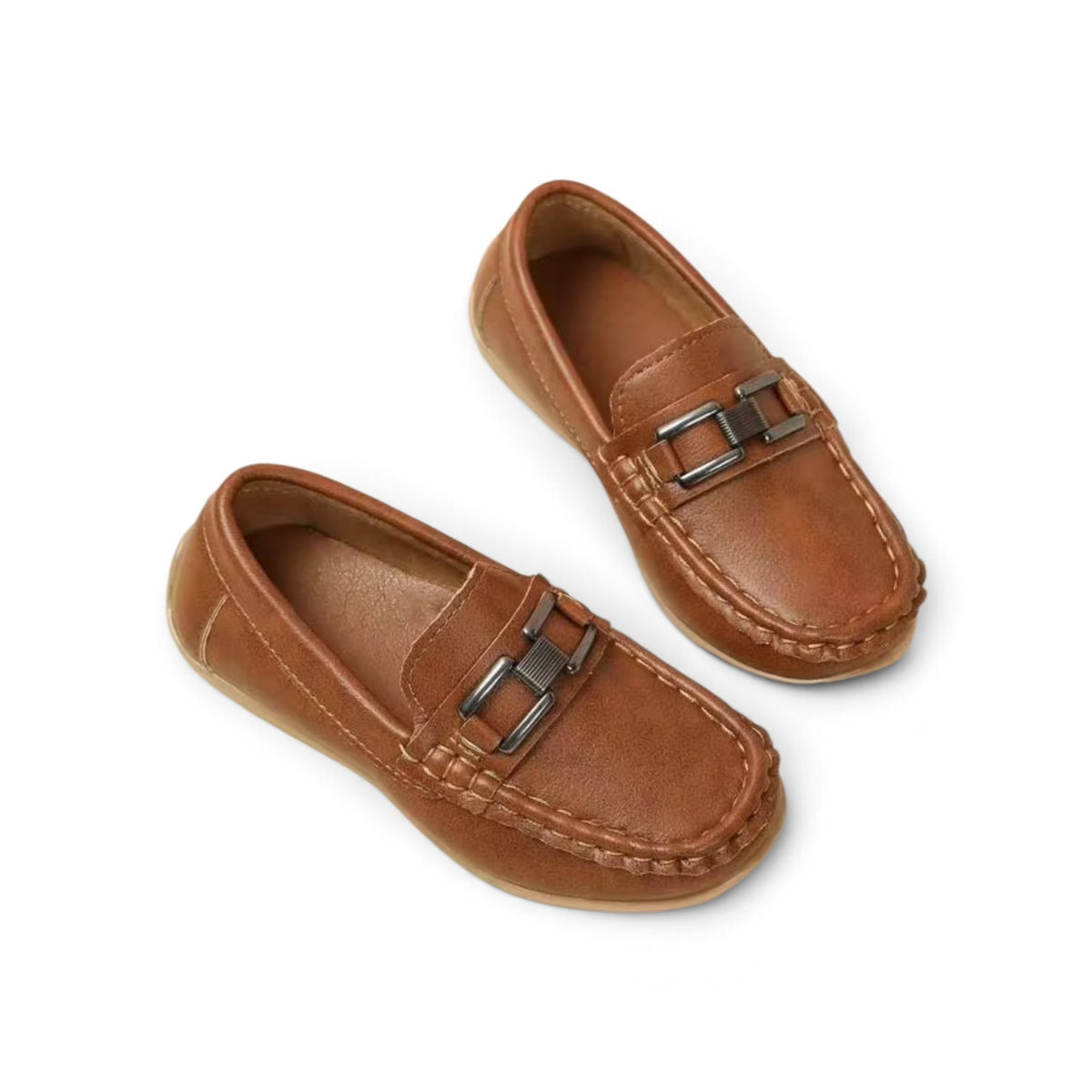 Boys brown loafer with buckle