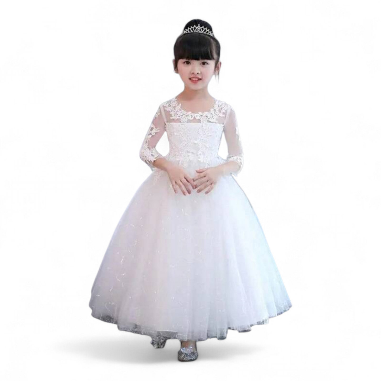 Girls white formal  dress 2k6