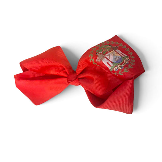 Red emblem girls Belize bow