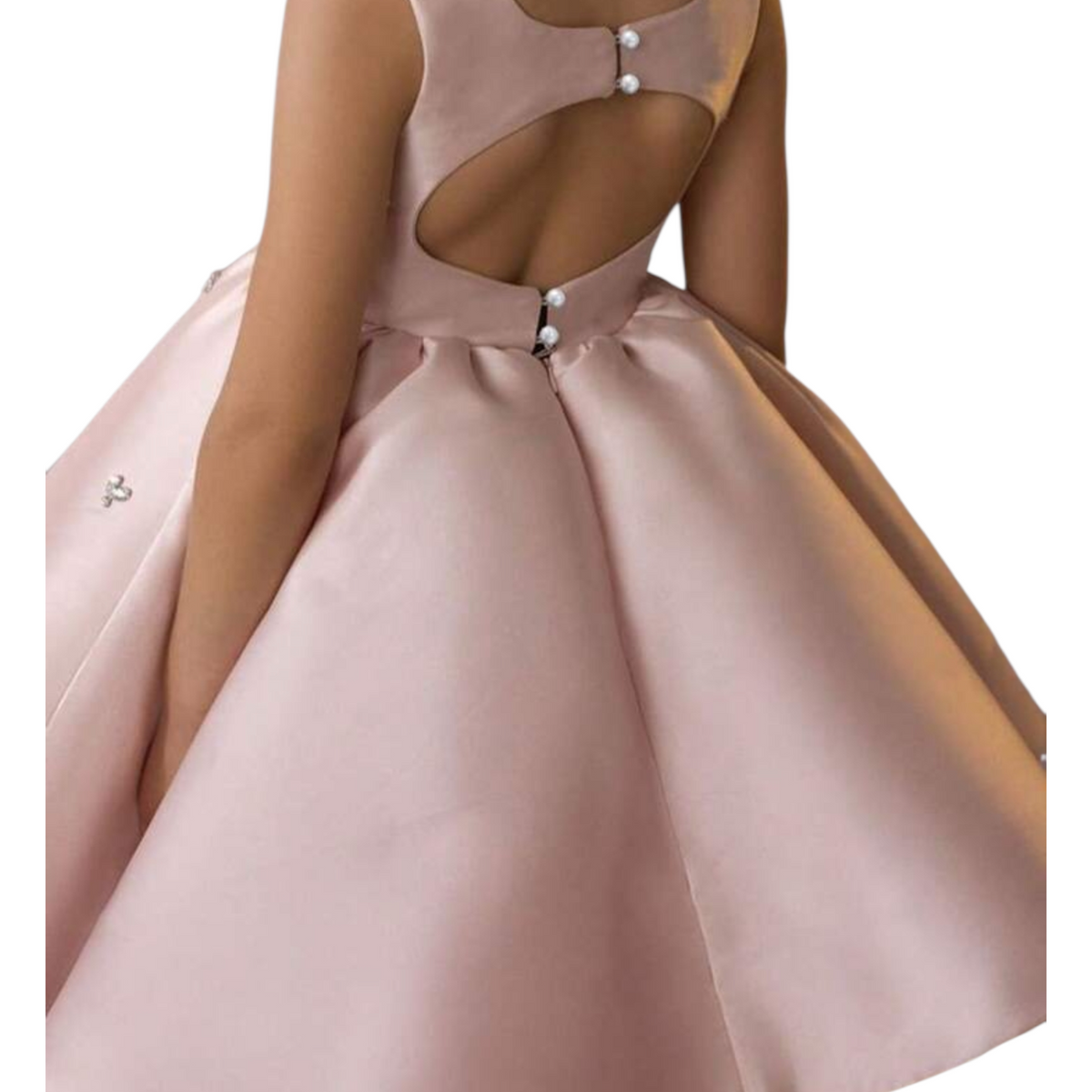 Girls peach pink girks formal dress