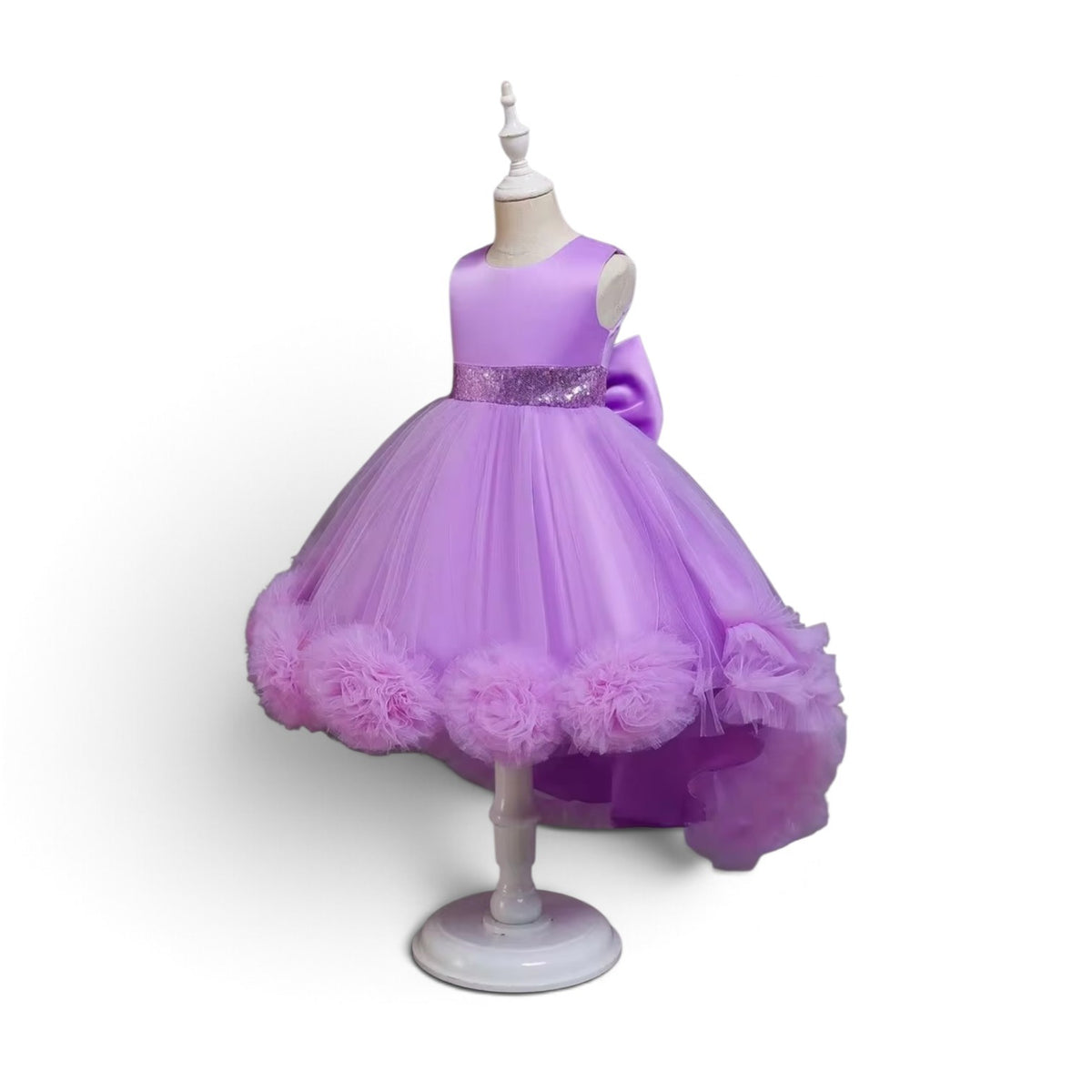 Lilac long train girls elegant guess