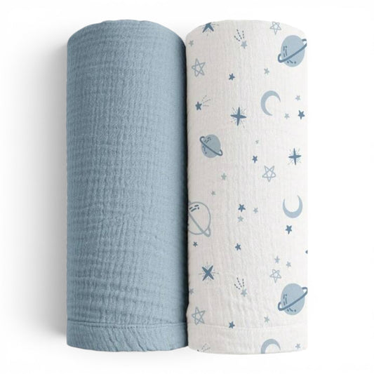 Muslin baby swaddling blanket
