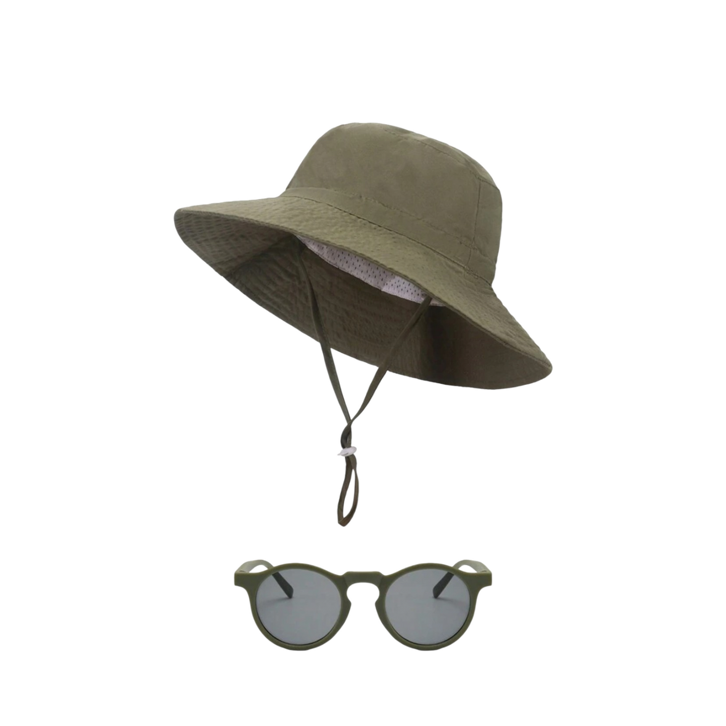 Beach hat with sunglasses baby set