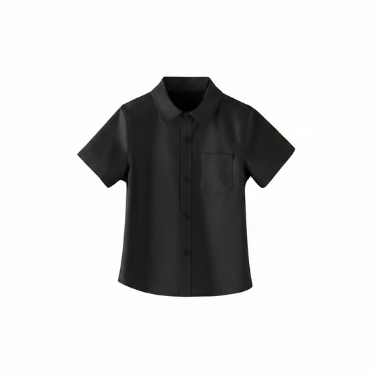 Boy black short sleeve shirt 2k6