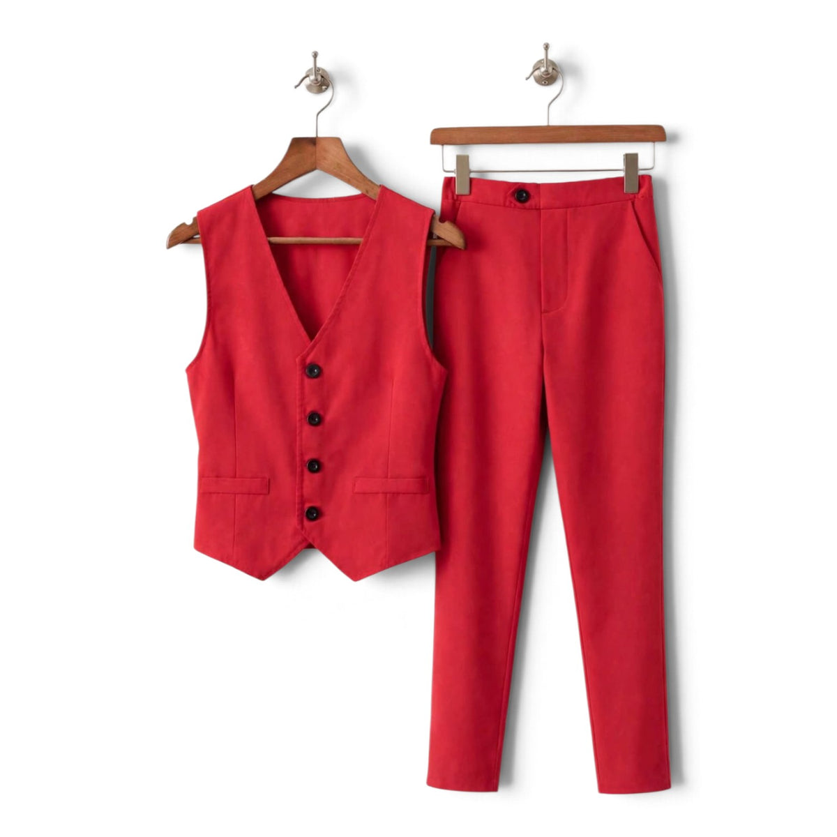Pre teen boys red vest 2pc formal set