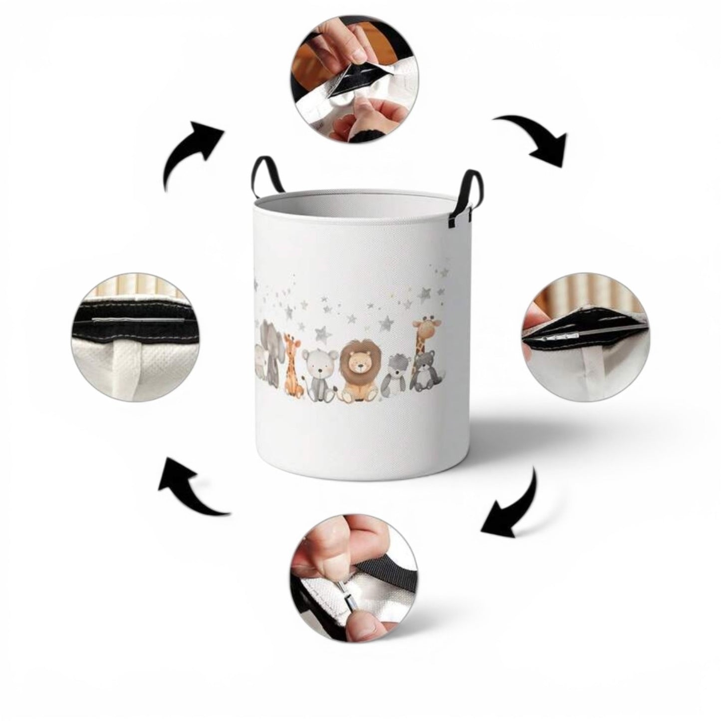 Baby safari laundry basket