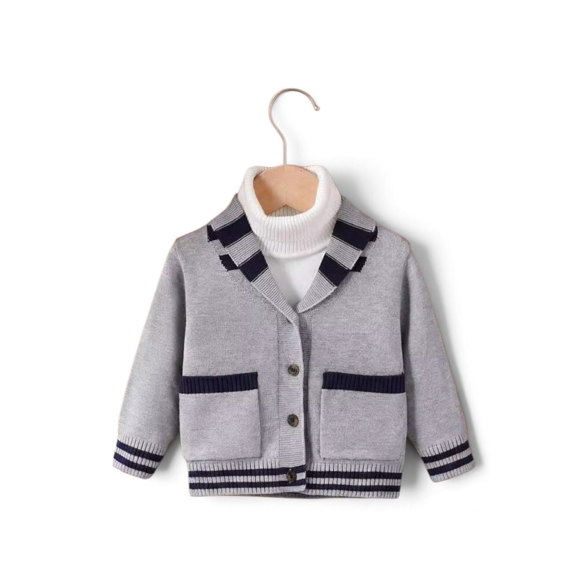 Grey & black baby sweater 2k6